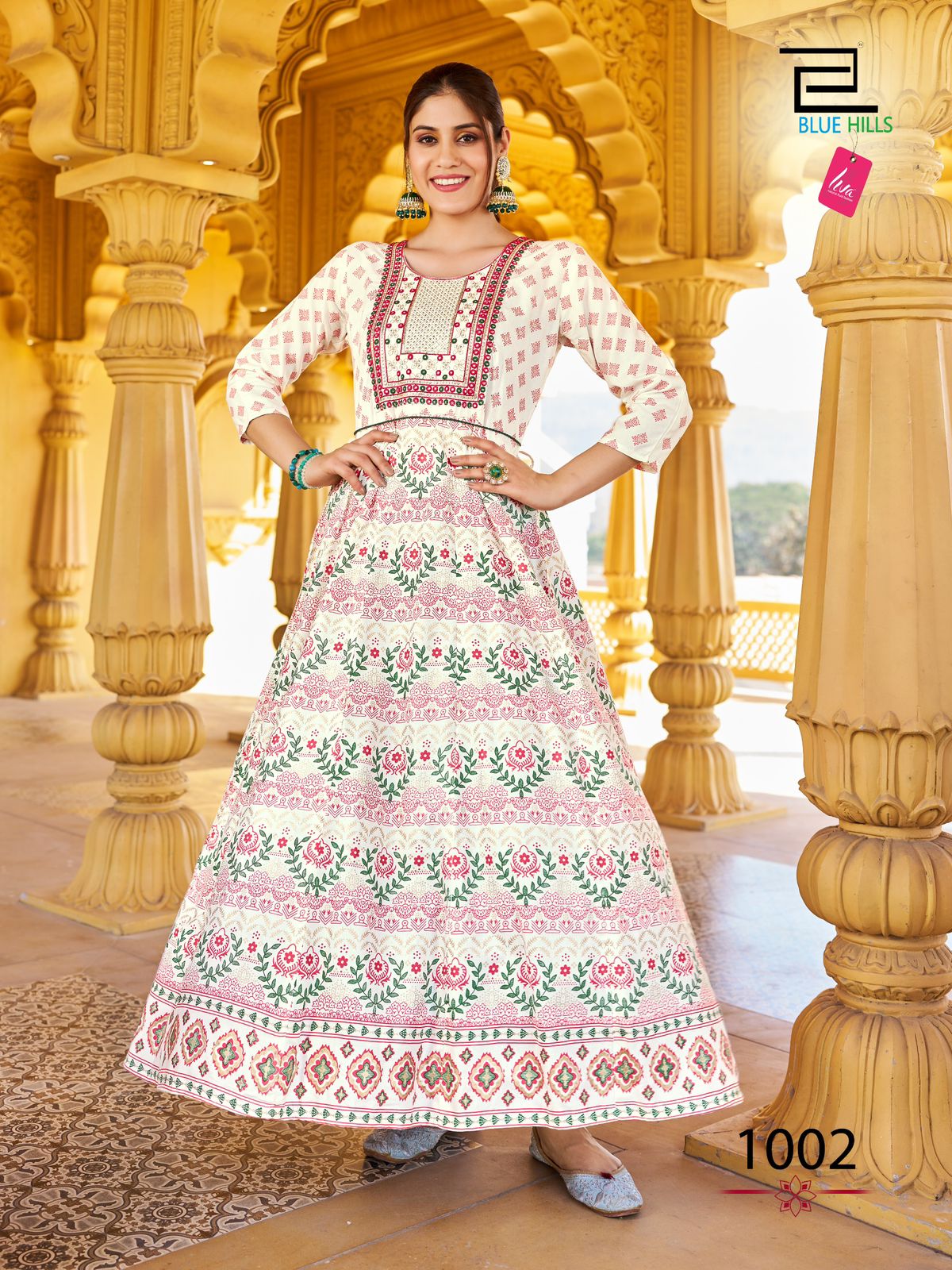 Festival Night Pro By Blue Hills  Rayon Printed Anarkali Gown Wholesale Shop In Surat
